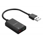 ORICO USB κάρτα ήχου SKT2, USB2.0, 2x 3.5mm, μαύρο