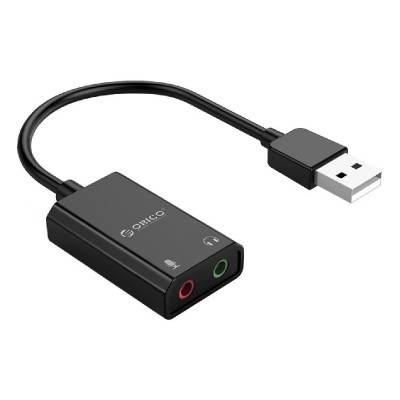 ORICO USB κάρτα ήχου SKT2, USB2.0, 2x 3.5mm, μαύρο ORICO USB κάρτα ήχου SKT2, USB2.0, 2x 3.5mm, μαύρο