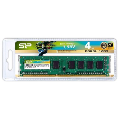 SILICON POWER μνήμη DDR3L UDIMM SP004GLLTU160N02, 4GB, 1600MHz, CL11 SILICON POWER μνήμη DDR3L UDIMM SP004GLLTU160N02, 4GB, 1600MHz, CL11