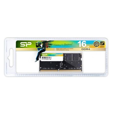 SILICON POWER μνήμη DDR4 SODimm SP016GBSFU266X02, 16GB, 2666MHz, CL19 SILICON POWER μνήμη DDR4 SODimm SP016GBSFU266X02, 16GB, 2666MHz, CL19