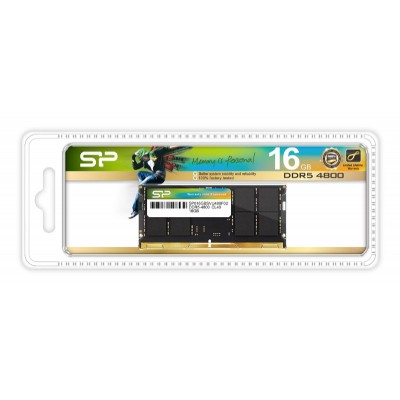 SILICON POWER μνήμη DDR5 SODIMM SP016GBSVU480F02, 16GB, 4800MHz, CL40 SILICON POWER μνήμη DDR5 SODIMM SP016GBSVU480F02, 16GB, 4800MHz, CL40