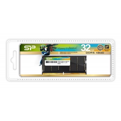 SILICON POWER μνήμη DDR5 SODIMM SP032GBSVU480F02, 32GB, 4800MHz, CL40 SILICON POWER μνήμη DDR5 SODIMM SP032GBSVU480F02, 32GB, 4800MHz, CL40