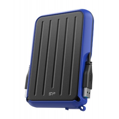 SILICON POWER εξωτερικός HDD Armor A66, 4TB, USB 3.2, μπλε SILICON POWER εξωτερικός HDD Armor A66, 4TB, USB 3.2, μπλε