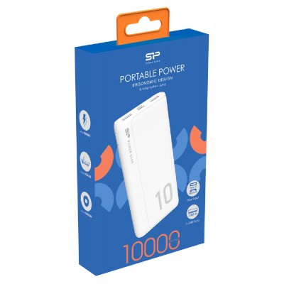 SILICON POWER power bank GP15, 10000mAh, 2x USB output, 2.1A, λευκό SILICON POWER power bank GP15, 10000mAh, 2x USB output, 2.1A, λευκό