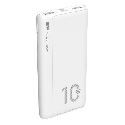 SILICON POWER power bank QP15, 10000mAh, 2x USB & USB Type-C, 3A, λευκό SILICON POWER power bank QP15, 10000mAh, 2x USB & USB Type-C, 3A, λευκό