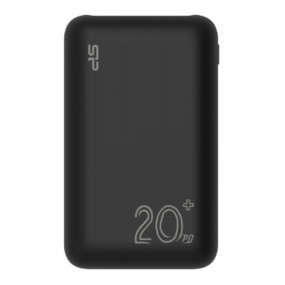 SILICON POWER power bank QS58, 1x USB-C & 2x USB, 20000mAh, 20W, μαύρο SILICON POWER power bank QS58, 1x USB-C & 2x USB, 20000mAh, 20W, μαύρο