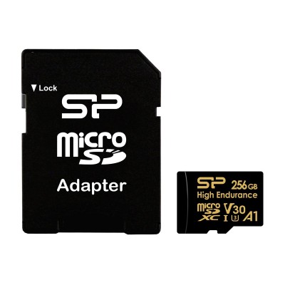 SILICON POWER κάρτα μνήμης microSDHC High Endurance, 256GB, Class 10 UHS-I U3 A1 V30