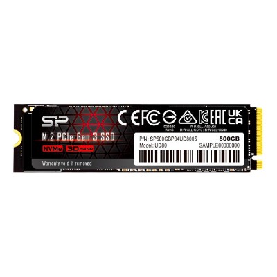 SILICON POWER SSD PCIe Gen3x4 M.2 2280 UD80, 500GB, 3.400-3.000MB/s SILICON POWER SSD PCIe Gen3x4 M.2 2280 UD80, 500GB, 3.400-3.000MB/s