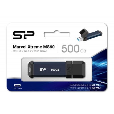 SILICON POWER εξωτερικός SSD Marvel Xtreme MS60, 500GB, USB 3.2, μπλε SILICON POWER εξωτερικός SSD Marvel Xtreme MS60, 500GB, USB 3.2, μπλε