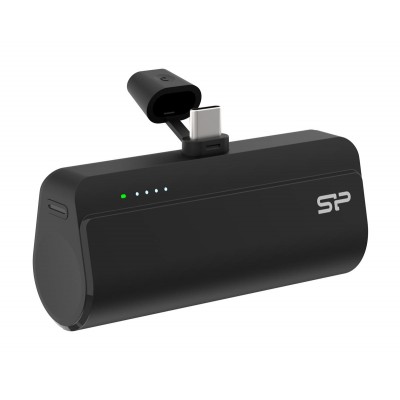 SILICON POWER power bank QD50, USB-C, 5000mAh, 20W PD, μαύρο SILICON POWER power bank QD50, USB-C, 5000mAh, 20W PD, μαύρο