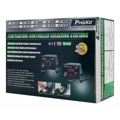 PROSKIT σταθμός συγκόλλησης SS-207B με κολλητήρι, 60W, 200~480 °C PROSKIT σταθμός συγκόλλησης SS-207B με κολλητήρι, 60W, 200~480 °C
