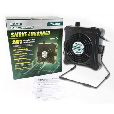 PROSKIT σταθμός απορρόφησης καπνού SS-595B με φίλτρο άνθρακα, 8~23W PROSKIT σταθμός απορρόφησης καπνού SS-595B με φίλτρο άνθρακα, 8~23W