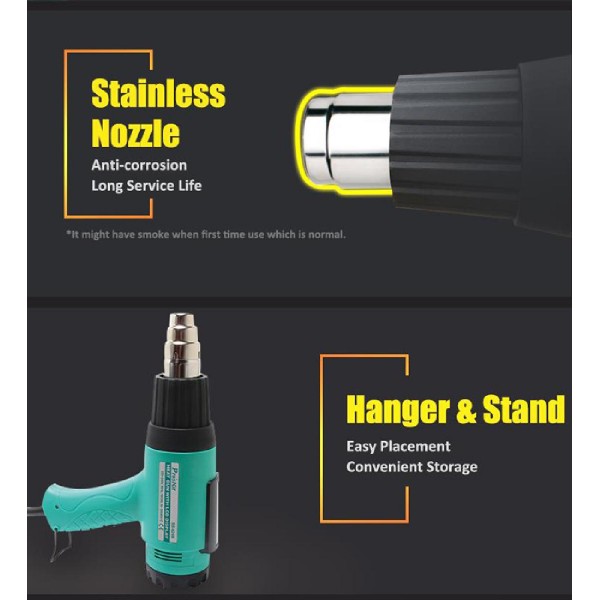 PROSKIT πιστόλι θερμού αέρα SS-626B με οθόνη, 1800W, 50~600 °C PROSKIT πιστόλι θερμού αέρα SS-626B με οθόνη, 1800W, 50~600 °C