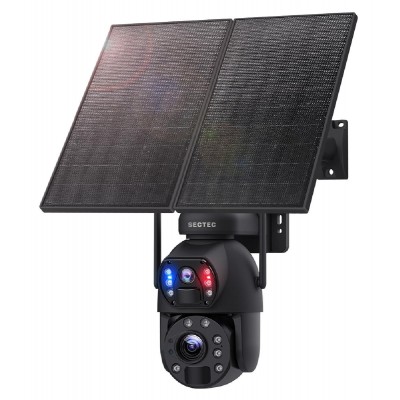 SECTEC smart ηλιακή κάμερα ST-598-6M-4G-20W-EU, 3MP dual lens, 20x zoom, 4G, SD, PTZ SECTEC smart ηλιακή κάμερα ST-598-6M-4G-20W-EU, 3MP dual lens, 20x zoom, 4G, SD, PTZ