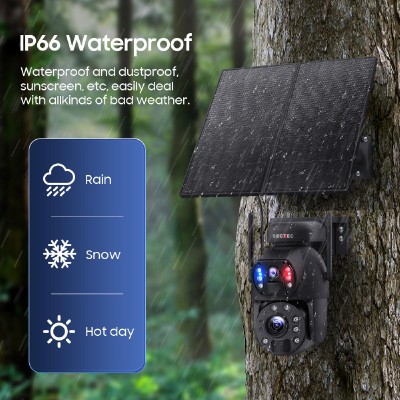 SECTEC smart ηλιακή κάμερα ST-598-6M-4G-20W-EU, 3MP dual lens, 20x zoom, 4G, SD, PTZ SECTEC smart ηλιακή κάμερα ST-598-6M-4G-20W-EU, 3MP dual lens, 20x zoom, 4G, SD, PTZ