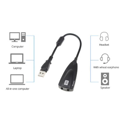 POWERTECH USB κάρτα ήχου ST16, USB2.0, 7.1, 2x 3.5mm, μαύρη POWERTECH USB κάρτα ήχου ST16, USB2.0, 7.1, 2x 3.5mm, μαύρη