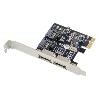 POWERTECH κάρτα επέκτασης PCIe σε 2x SATA ST51, ASM1061, low profile POWERTECH κάρτα επέκτασης PCIe σε 2x SATA ST51, ASM1061, low profile