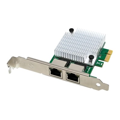 POWERTECH κάρτα επέκτασης PCIe σε 2x RJ45 ST7377, 1000Mbps POWERTECH κάρτα επέκτασης PCIe σε 2x RJ45 ST7377, 1000Mbps