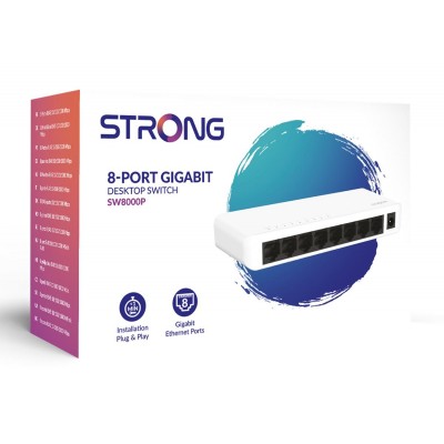 STRONG switch SW8000P, 8x Gigabit θύρες, 1000Mbps STRONG switch SW8000P, 8x Gigabit θύρες, 1000Mbps