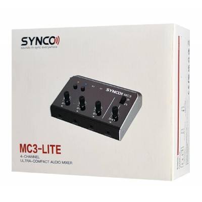 SYNCO μίκτης ήχου MC3-LITE, 4 καναλιών, Bluetooth, 500mAh, γκρι SYNCO μίκτης ήχου MC3-LITE, 4 καναλιών, Bluetooth, 500mAh, γκρι