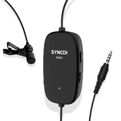SYNCO μικρόφωνο Lav-S6M2, clip-on, omnidirectional, 3.5mm, 400mAh, μαύρο SYNCO μικρόφωνο Lav-S6M2, clip-on, omnidirectional, 3.5mm, 400mAh, μαύρο