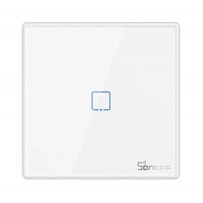 SONOFF smart διακόπτης T2EU1C-RF 433MHz, αφής, μονός, λευκός SONOFF smart διακόπτης T2EU1C-RF 433MHz, αφής, μονός, λευκός