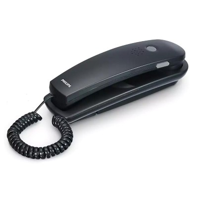 PHILIPS ενσύρματο τηλέφωνο TD2801B/00, επιτραπέζιο ή επιτοίχιο, μαύρο PHILIPS ενσύρματο τηλέφωνο TD2801B/00, επιτραπέζιο ή επιτοίχιο, μαύρο