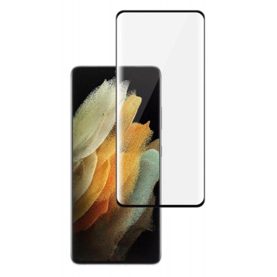POWERTECH tempered glass 3D, full glue, Samsung S21 Ultra 5G, μαύρο POWERTECH tempered glass 3D, full glue, Samsung S21 Ultra 5G, μαύρο