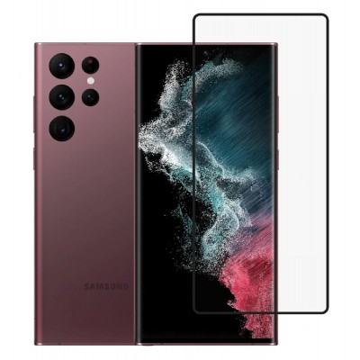 POWERTECH tempered glass 3D, full glue, Samsung S22 Ultra 5G, μαύρο POWERTECH tempered glass 3D, full glue, Samsung S22 Ultra 5G, μαύρο