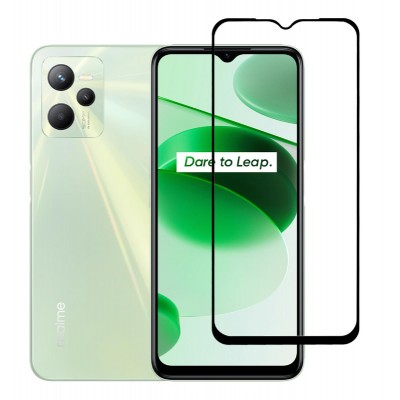 POWERTECH tempered glass 5D TGC-0579, Realme C35, full glue, μαύρο POWERTECH tempered glass 5D TGC-0579, Realme C35, full glue, μαύρο