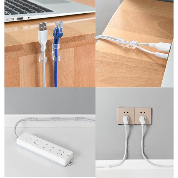 POWERTECH οργανωτής καλωδίων TIES-031, 3.3x1x1cm, διαφανές, 20τμχ