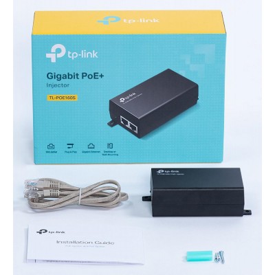 TP-LINK Gibagit PoE+ Injector TL-POE160S, 802.3af/at, Ver. 1.0 TP-LINK Gibagit PoE+ Injector TL-POE160S, 802.3af/at, Ver. 1.0