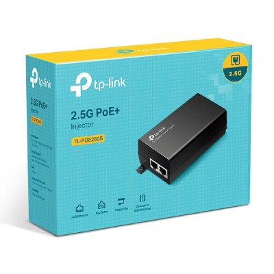TP-LINK 2.5G PoE+ Injector TL-POE260S, IEEE 802.3af/at, Ver. 1.0 TP-LINK 2.5G PoE+ Injector TL-POE260S, IEEE 802.3af/at, Ver. 1.0