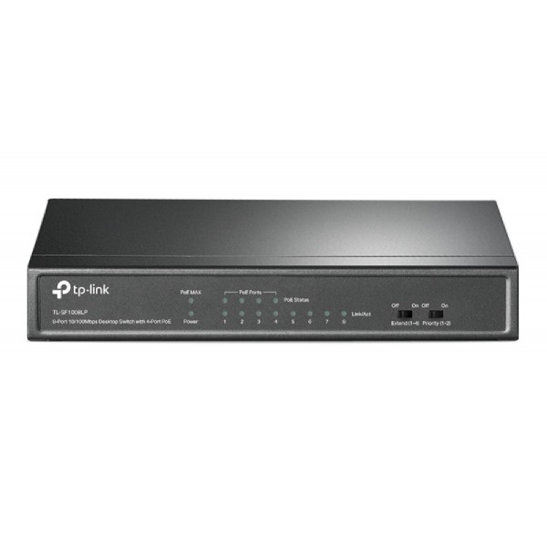 TP-LINK desktop switch TL-SF1008LP, 8-Port 10/100Mbps, 4x PoE, Ver. 2.0 TP-LINK desktop switch TL-SF1008LP, 8-Port 10/100Mbps, 4x PoE, Ver. 2.0