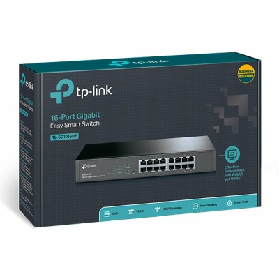 TP-LINK Easy Smart Switch TL-SG1016DE, 16-port, Ver. 3.1 TP-LINK Easy Smart Switch TL-SG1016DE, 16-port, Ver. 3.1