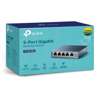 TP-LINK Gigabit Switch TL-SG105, 5 θύρες, Ver. 5.0 TP-LINK Gigabit Switch TL-SG105, 5 θύρες, Ver. 5.0