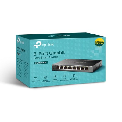 TP-LINK Easy Smart Switch TL-SG108E, 8-port 10/100/1000Mbps, Ver 6.0 TP-LINK Easy Smart Switch TL-SG108E, 8-port 10/100/1000Mbps, Ver 6.0