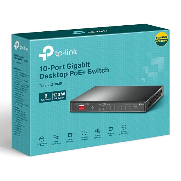 TP-LINK Desktop Switch TL-SG1210MP, 10-Port Gigabit, Ver 2.0 TP-LINK Desktop Switch TL-SG1210MP, 10-Port Gigabit, Ver 2.0