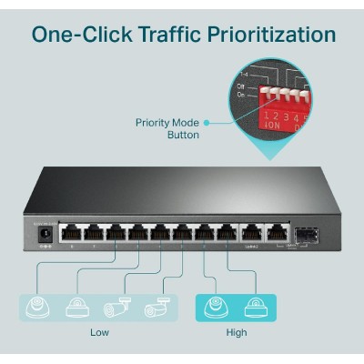 TP-LINK Desktop Switch TL-SG1210MP, 10-Port Gigabit, Ver 2.0 TP-LINK Desktop Switch TL-SG1210MP, 10-Port Gigabit, Ver 2.0