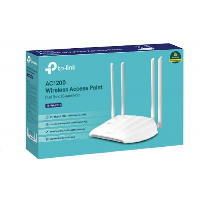 TP-LINK Wi-Fi access point TL-WA1201, Dual Band, Gigabit, PoE, λευκό TP-LINK Wi-Fi access point TL-WA1201, Dual Band, Gigabit, PoE, λευκό