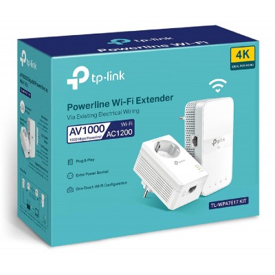 TP-LINK Powerline ac Wi-Fi Kit TL-WPA7617, AV1000 Gigabit, Ver. 1.0 TP-LINK Powerline ac Wi-Fi Kit TL-WPA7617, AV1000 Gigabit, Ver. 1.0