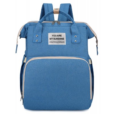 2 in 1 τσάντα πλάτης και παιδικό κρεβατάκι TMV-0052, αδιάβροχη, μπλε 2 in 1 τσάντα πλάτης και παιδικό κρεβατάκι TMV-0052, αδιάβροχη, μπλε