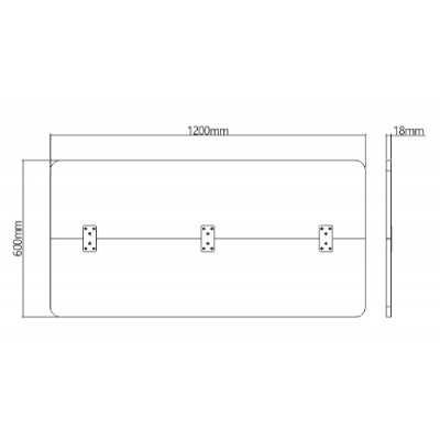BRATECK επιφάνεια γραφείου TP12060R-2P, 120x60x1.8cm, μπεζ ξύλινη