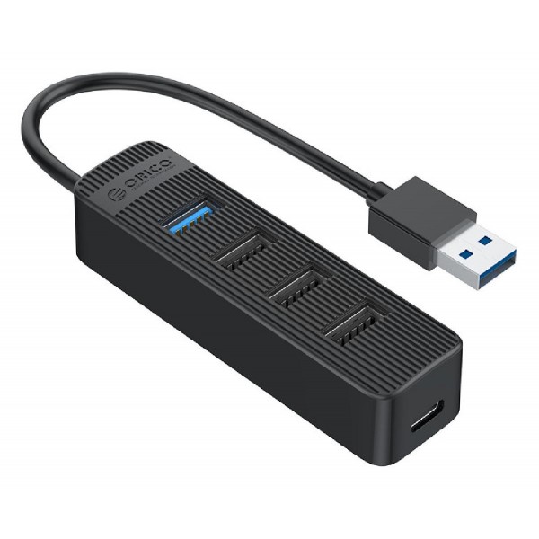 ORICO USB Hub TWU32-4A, 1x USB Type-C, 4x USB ports, μαύρο
