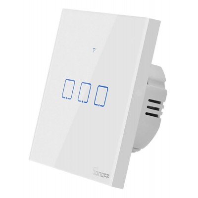 SONOFF smart διακόπτης ΤΧ-T2EU3C, αφής, τριπλός, λευκός SONOFF smart διακόπτης ΤΧ-T2EU3C, αφής, τριπλός, λευκός