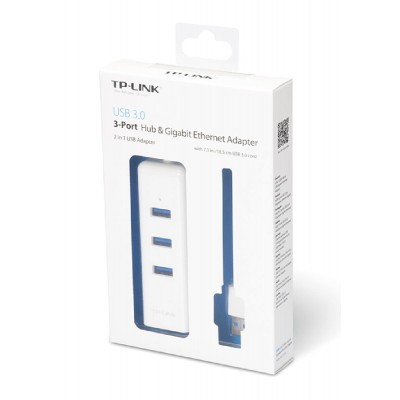 TP-LINK Αντάπτορας USB 3.0 Hub & Gigabit, 3 Port, 18.5cm TP-LINK Αντάπτορας USB 3.0 Hub & Gigabit, 3 Port, 18.5cm