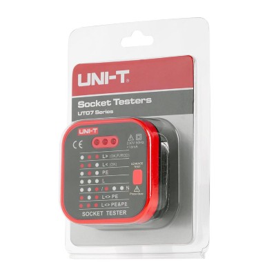 UNI-T tester πρίζας UT07B-EU, 230V, 50Hz UNI-T tester πρίζας UT07B-EU, 230V, 50Hz