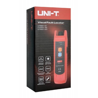 UNI-T ανιχνευτής σφάλματος οπτικής ίνας UT691-01, ~1mW, ~650nm, IP54 UNI-T ανιχνευτής σφάλματος οπτικής ίνας UT691-01, ~1mW, ~650nm, IP54