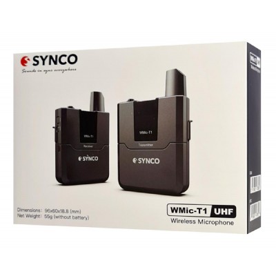 SYNCO ασύρματο μικρόφωνο Wmic-T1, ενσωματωμένο clip-on, UHF, γκρι SYNCO ασύρματο μικρόφωνο Wmic-T1, ενσωματωμένο clip-on, UHF, γκρι