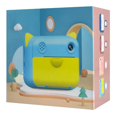 WOWKIDS παιδική φωτογραφική μηχανή C04 με εκτυπωτή, 12MP, 2.4", μπλε WOWKIDS παιδική φωτογραφική μηχανή C04 με εκτυπωτή, 12MP, 2.4", μπλε